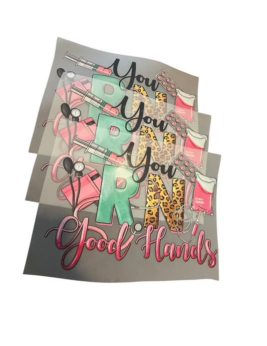 " You RN good hands " Heat transfer